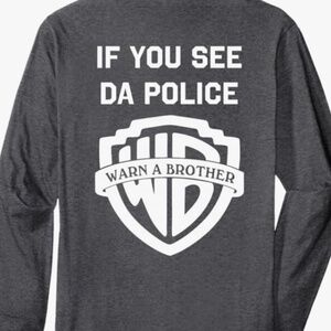 Grey Long Sleeve Graphic Tee unisex